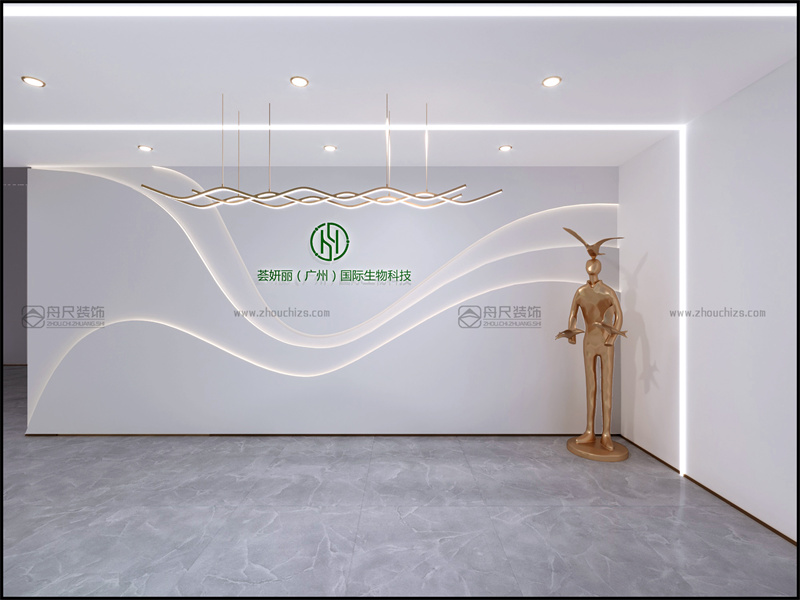 轻奢风办公室260m²局部改造装修设计